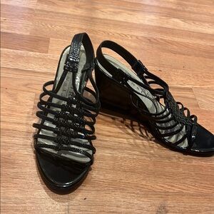 Women's Black Strappy Sandals